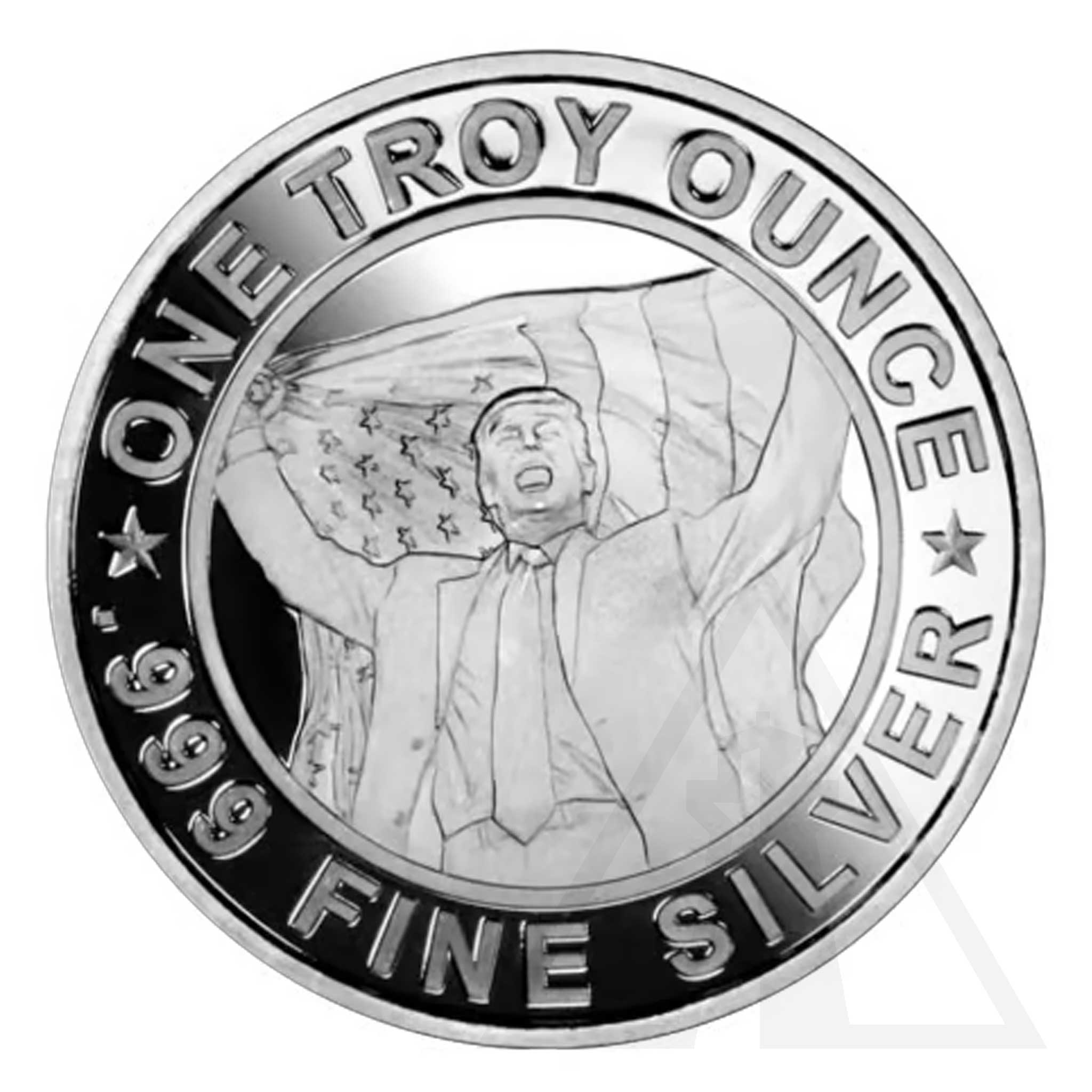 1 Oz Donald Trump Survives Silver Round