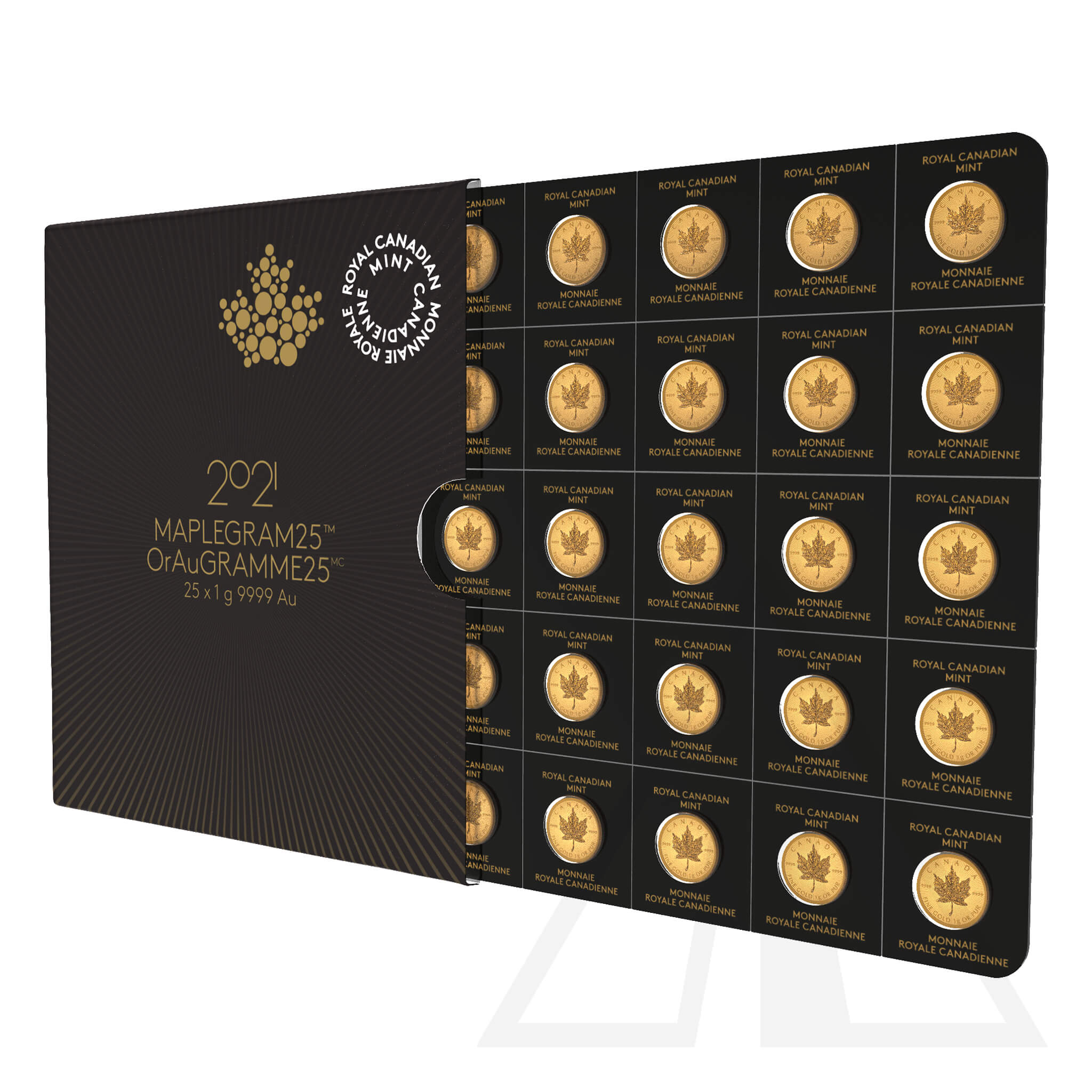1 gram Gold Maple Coin (25 pack) - 2025