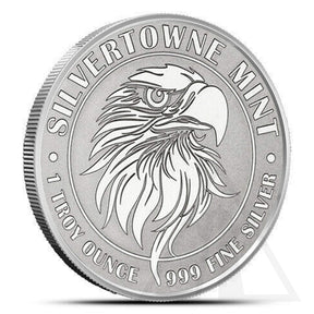 1 Oz Silvertowne Mint Mighty Eagle Silver Round