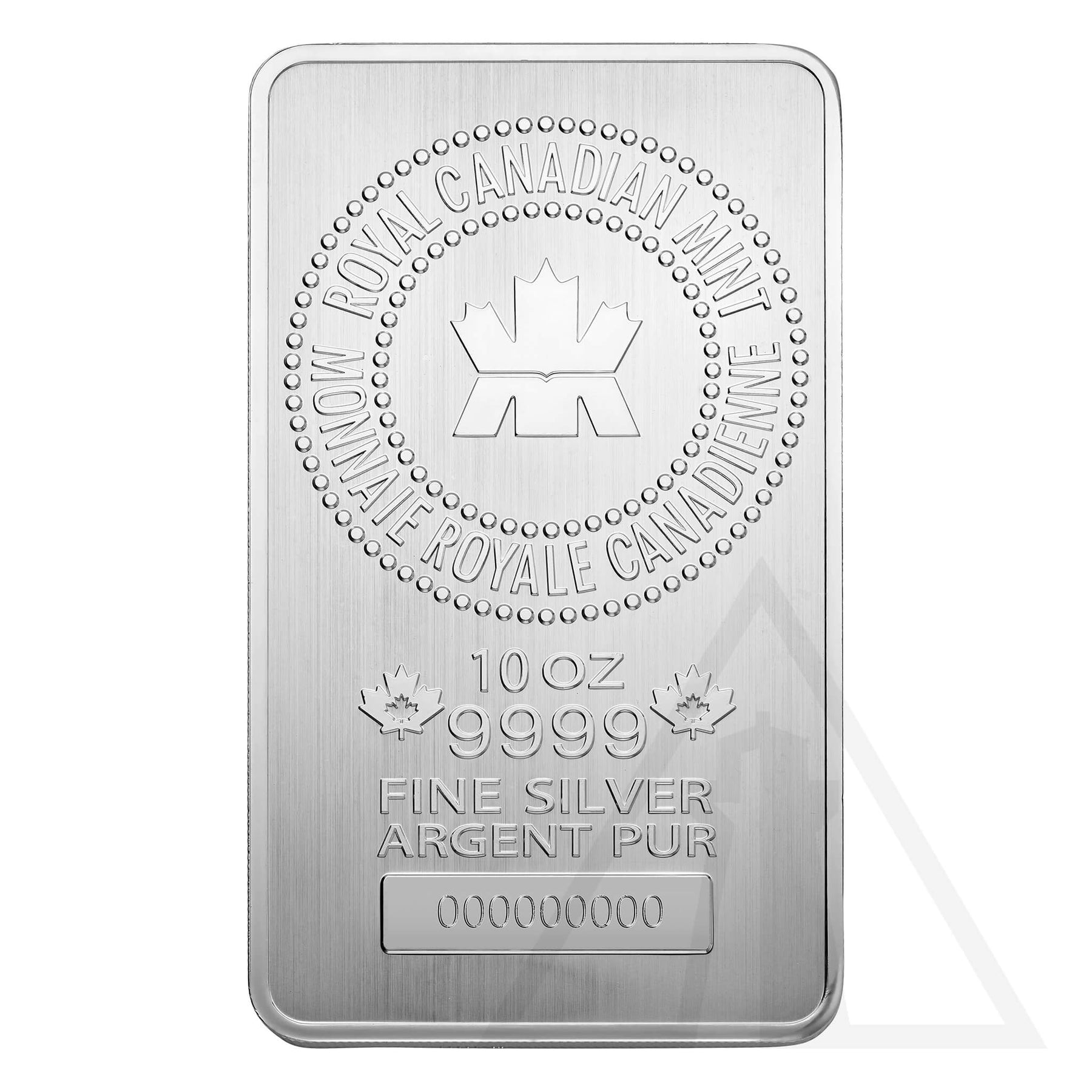 10 Oz Royal Canadian Mint Silver Bar