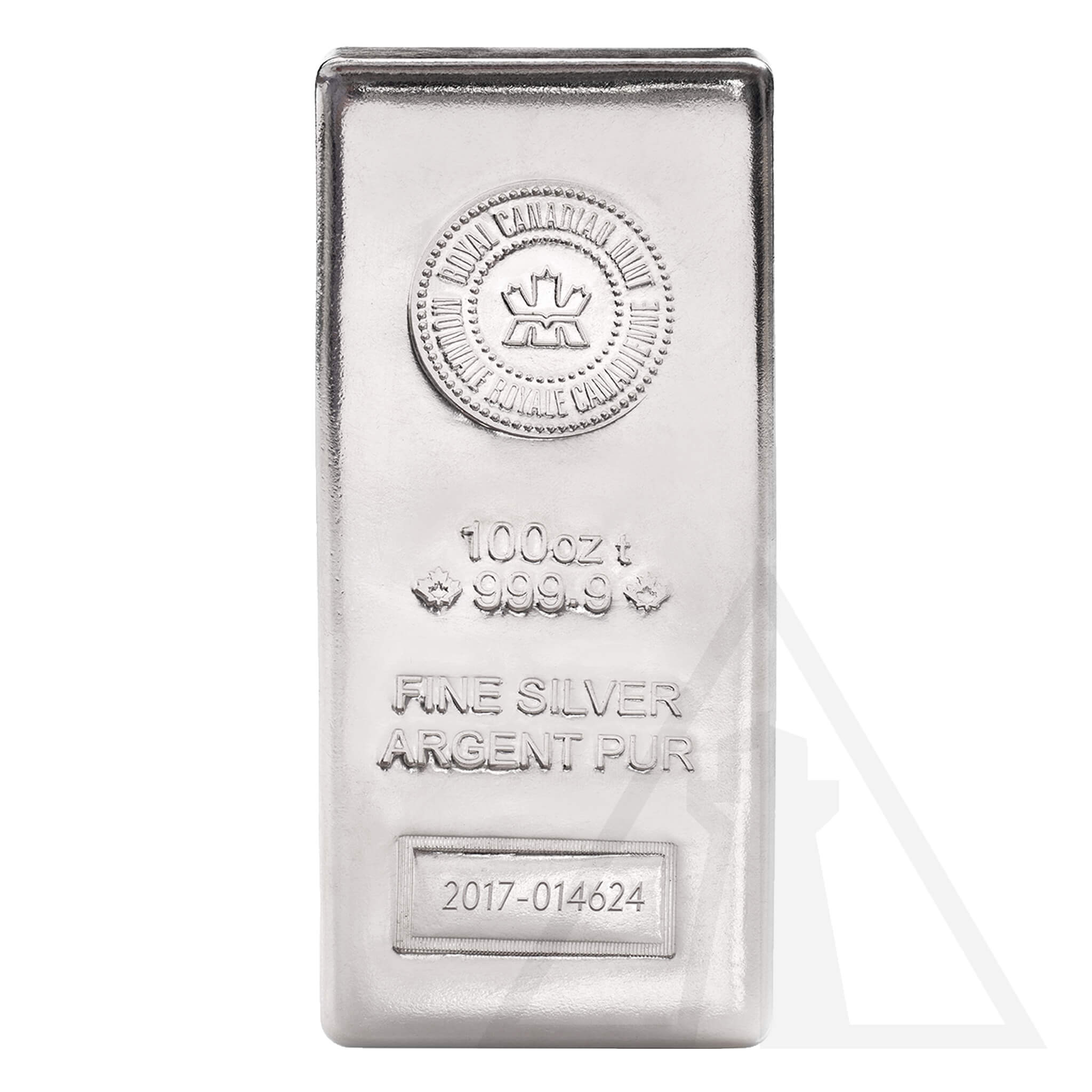 100 Oz Royal Canadian Mint Silver Bar