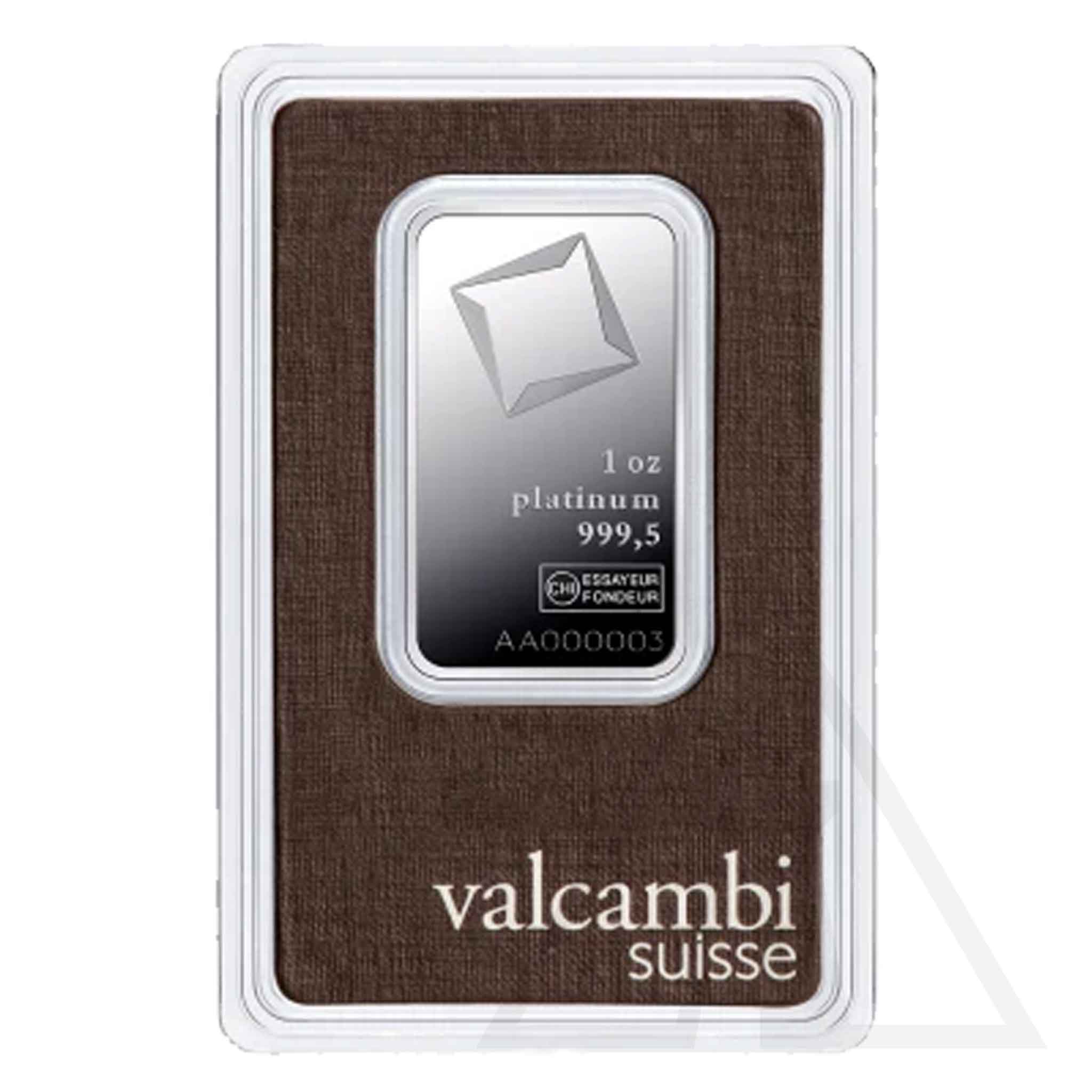 1 Oz Valcambi Platinum Bar