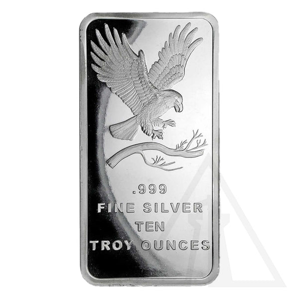 10 Oz Silvertowne Mint Eagle Silver Bar