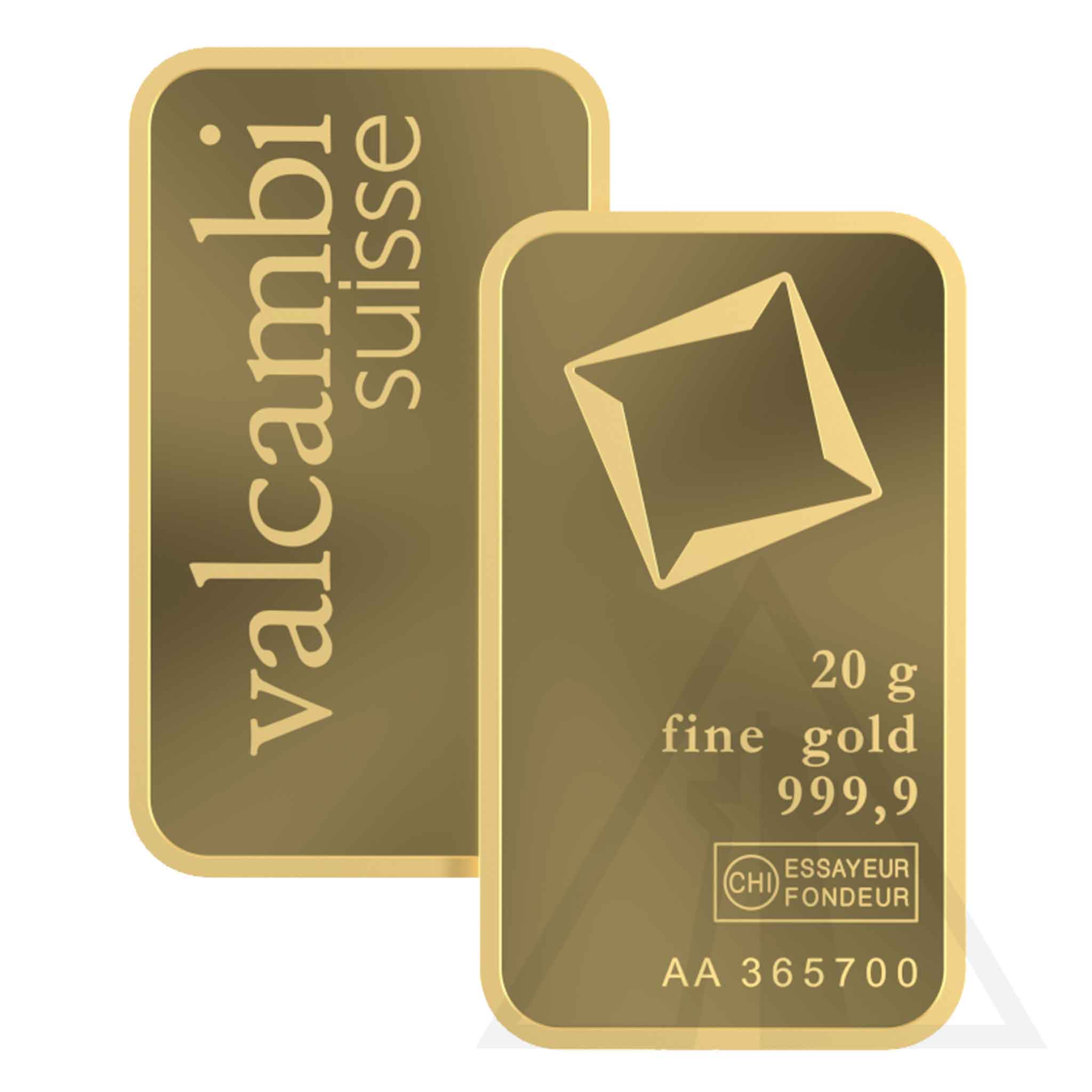 20 gram Valcambi Gold Bar