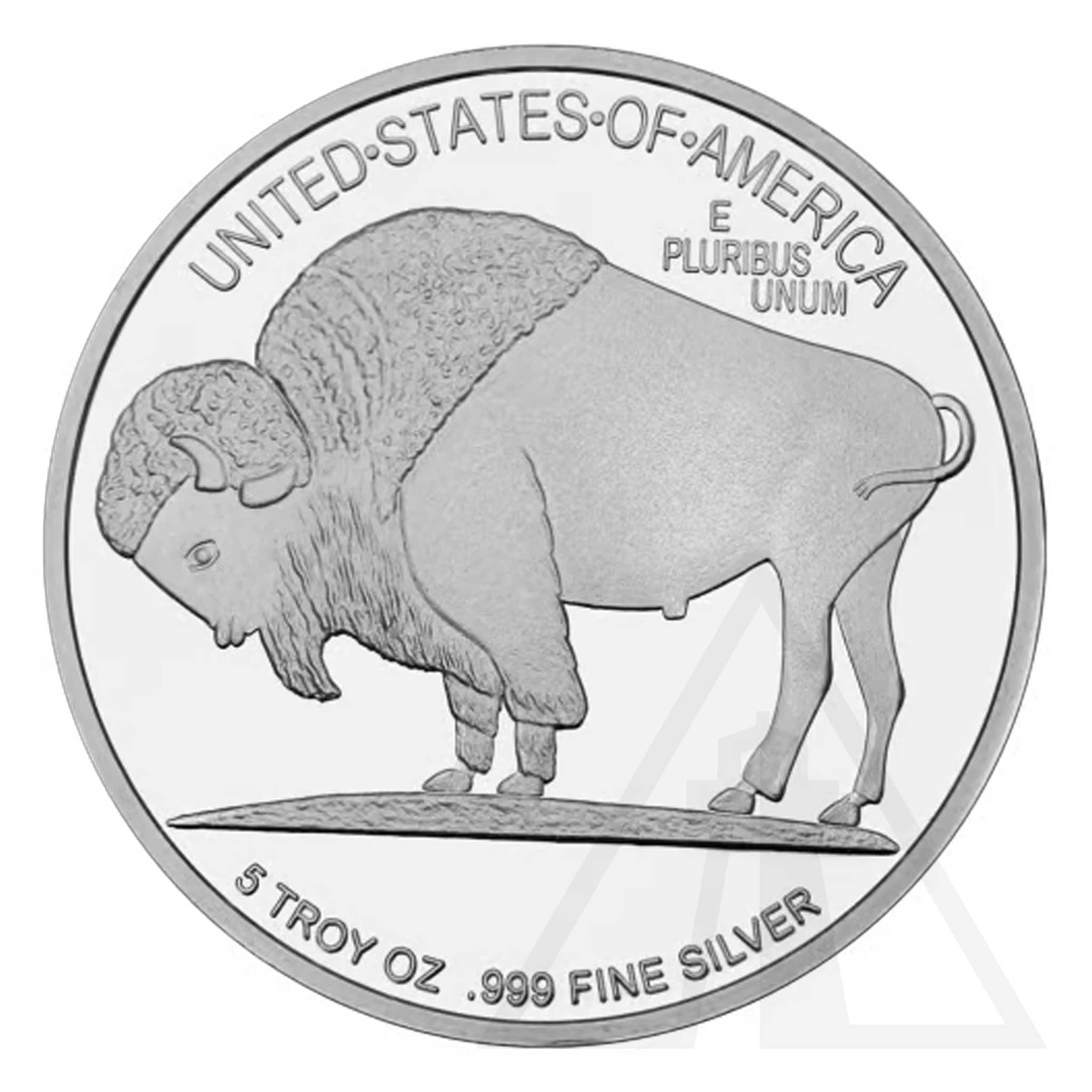 5 Oz Buffalo Silver Round - Silvertowne Mint