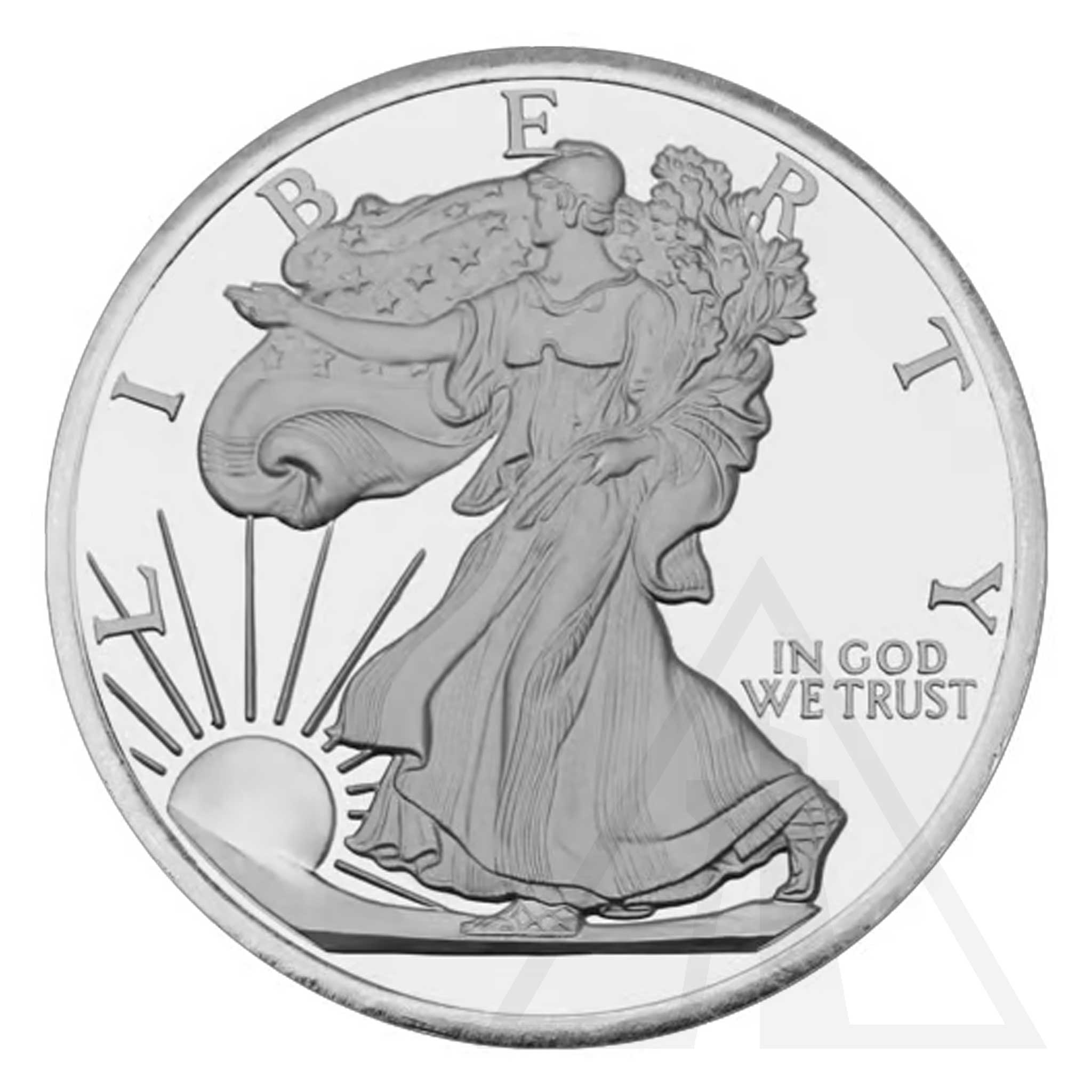 5 Oz Eagle Replica Silver Round - Silvertowne Mint