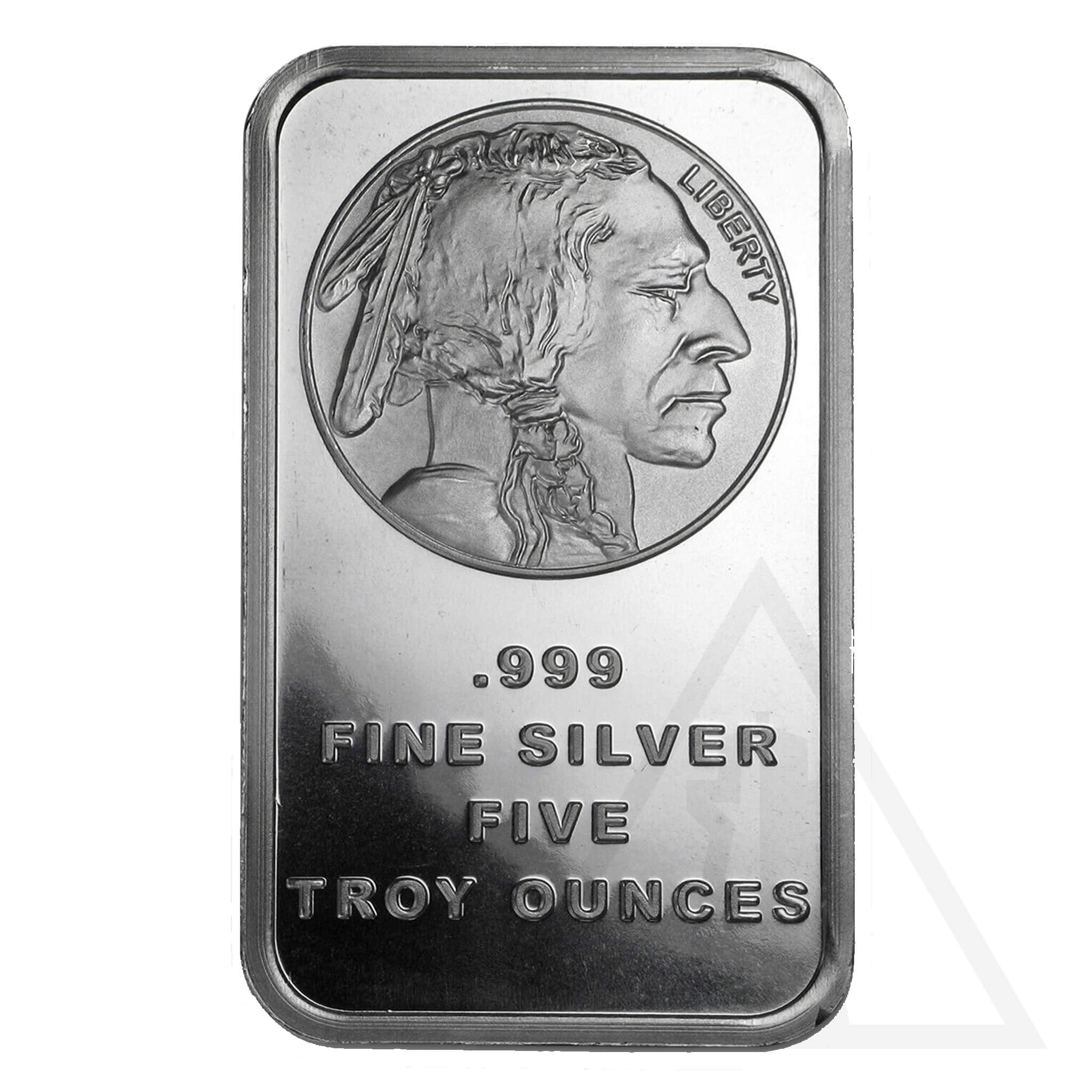 5 Oz Silvertowne Mint Buffalo Silver Bar