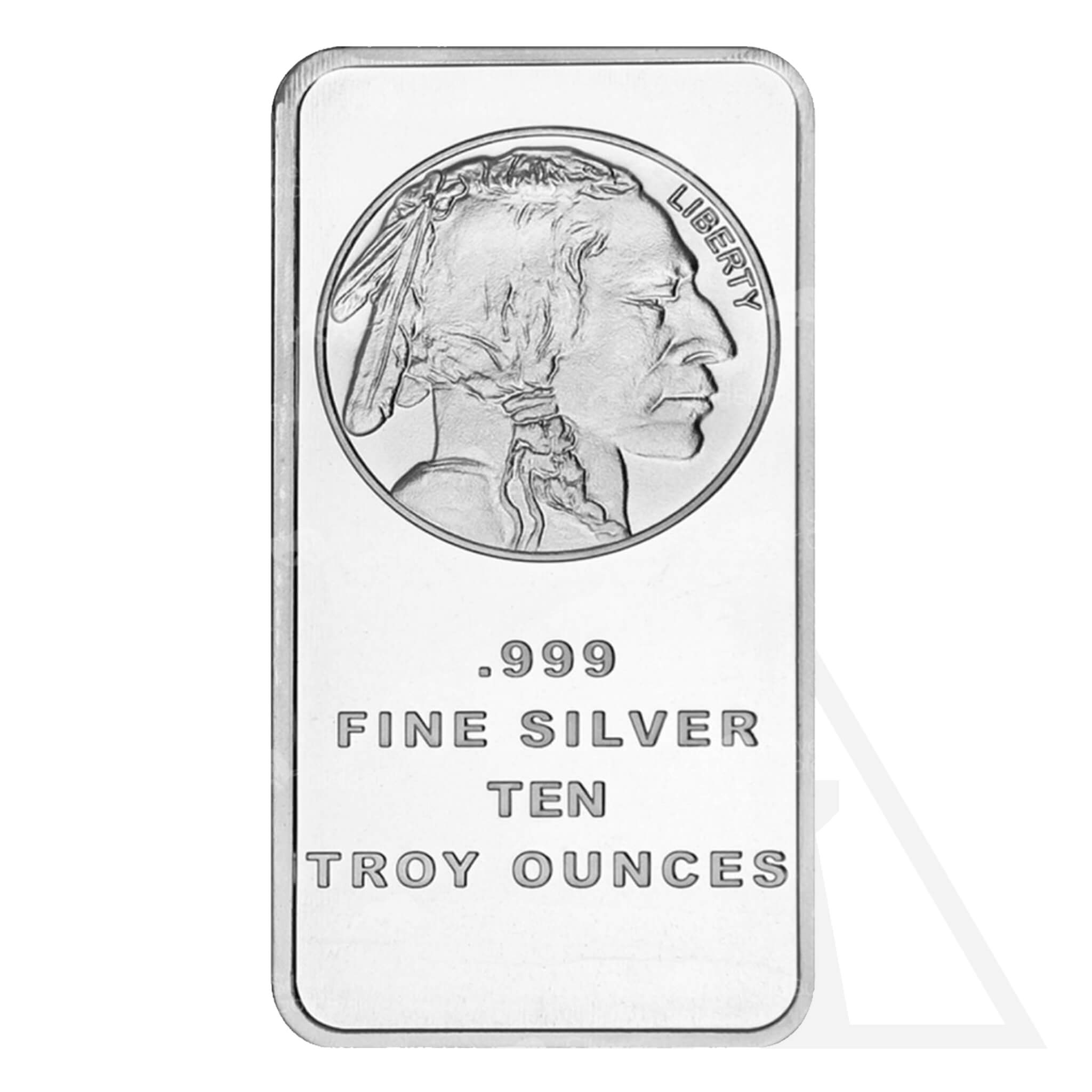 10 Oz Silvertowne Mint Buffalo Silver Bar