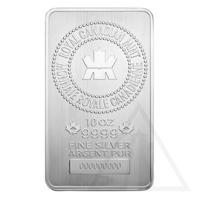 10 Oz Royal Canadian Mint Silver Bar