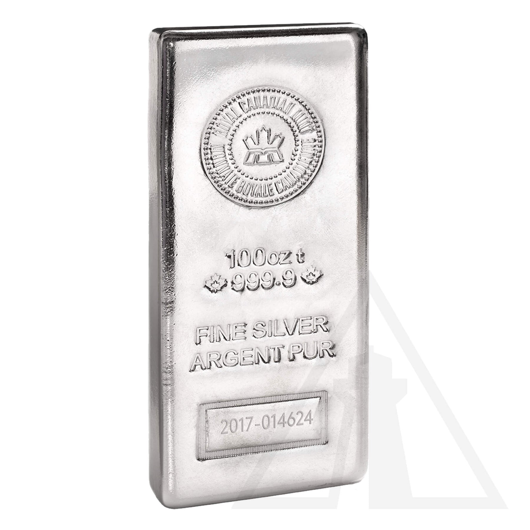 100 Oz Royal Canadian Mint Silver Bar
