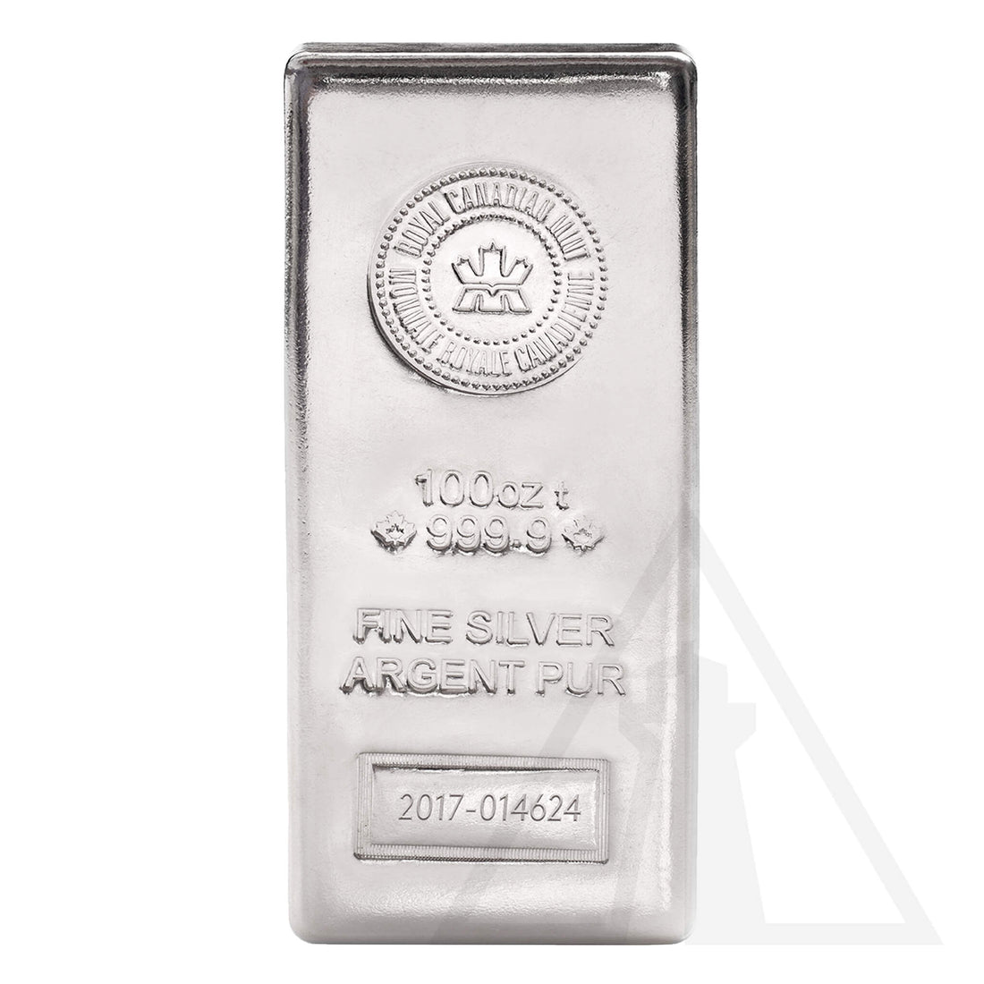 100 Oz Royal Canadian Mint Silver Bar